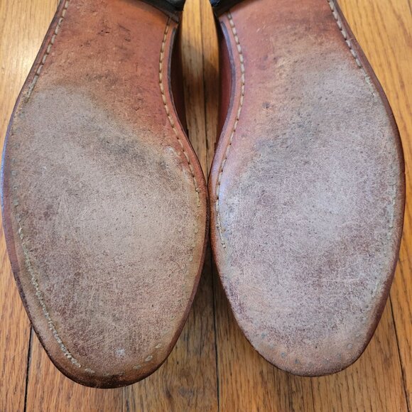 Allen Edmonds MAXFIELD‎ Brown Tassel Loafers 9.5D Braided Leather Dress Shoes main image 6